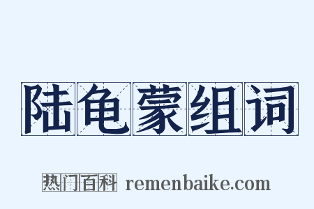 陆龟蒙组词是什么意思的图片
